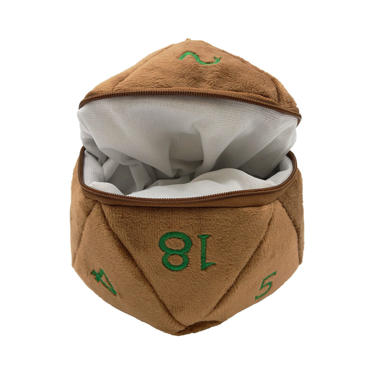Feywild Copper and Green D20 Plush Dice Bag for Dungeons & Dragons | Ultra PRO International