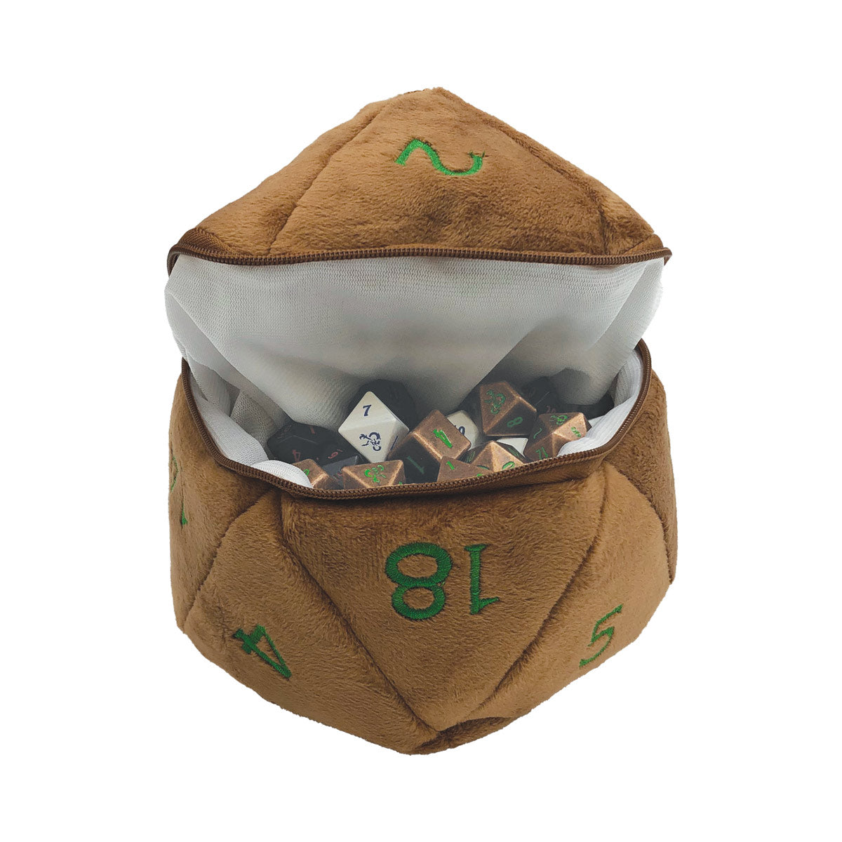 Feywild Copper and Green D20 Plush Dice Bag for Dungeons & Dragons | Ultra PRO International