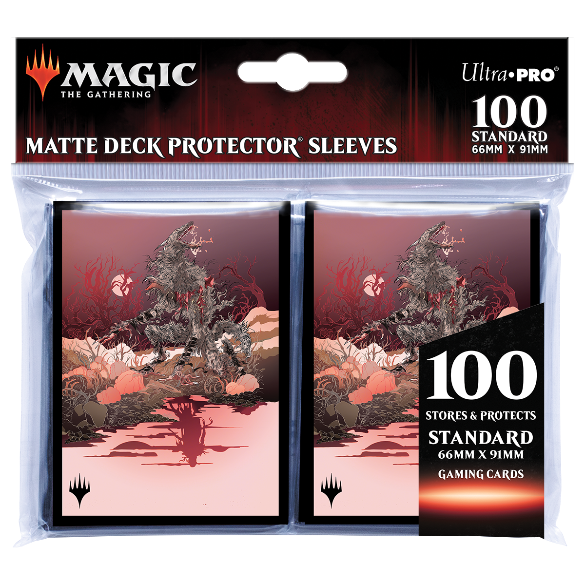 Innistrad: Midnight Hunt Arlinn Clawing Back Standard Deck Protector Sleeves (100ct) for Magic: The Gathering | Ultra PRO International
