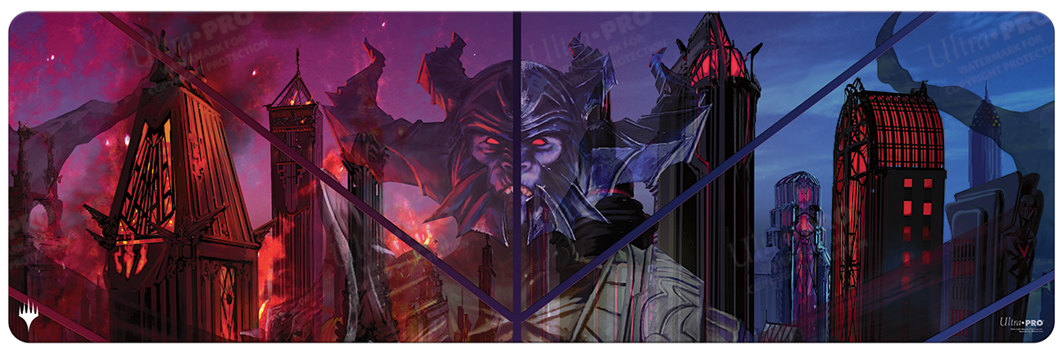Streets of New Capenna Hostile Takeover 8ft Table Playmat for Magic: The Gathering | Ultra PRO International