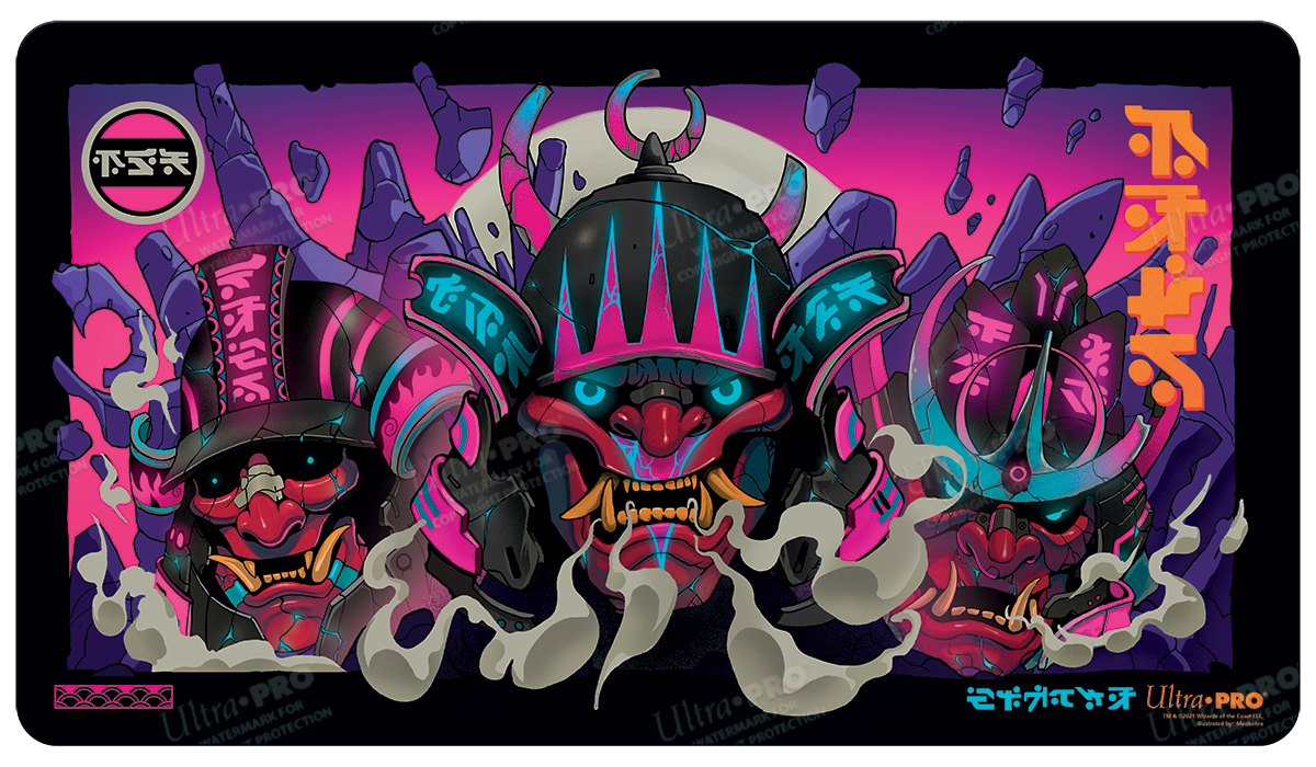 Kamigawa Neon Dynasty Stylized Planeswalker Symbol Stitched Standard Gaming Playmat for Magic: The Gathering | Ultra PRO International