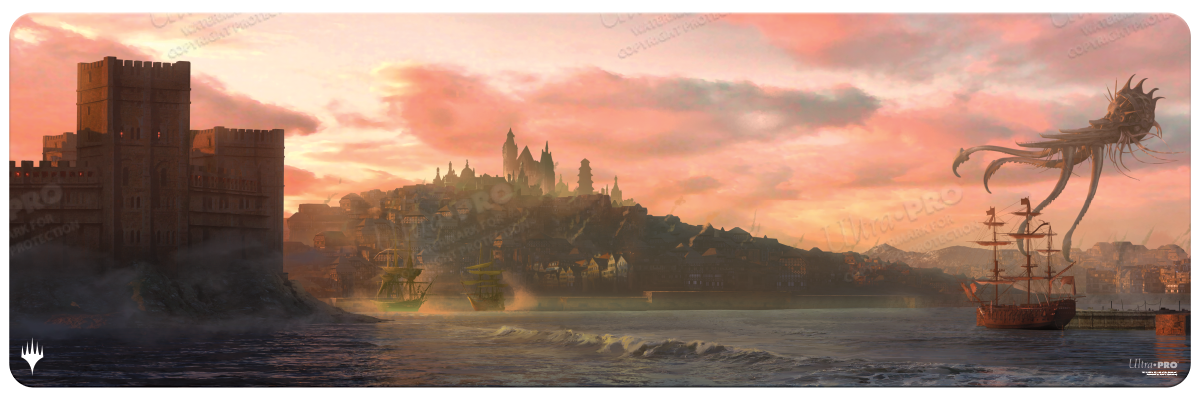 Commander Legends: Battle for Baldur's Gate Harbor with Nautiloid 8ft Table Playmat for Magic: The Gathering | Ultra PRO International