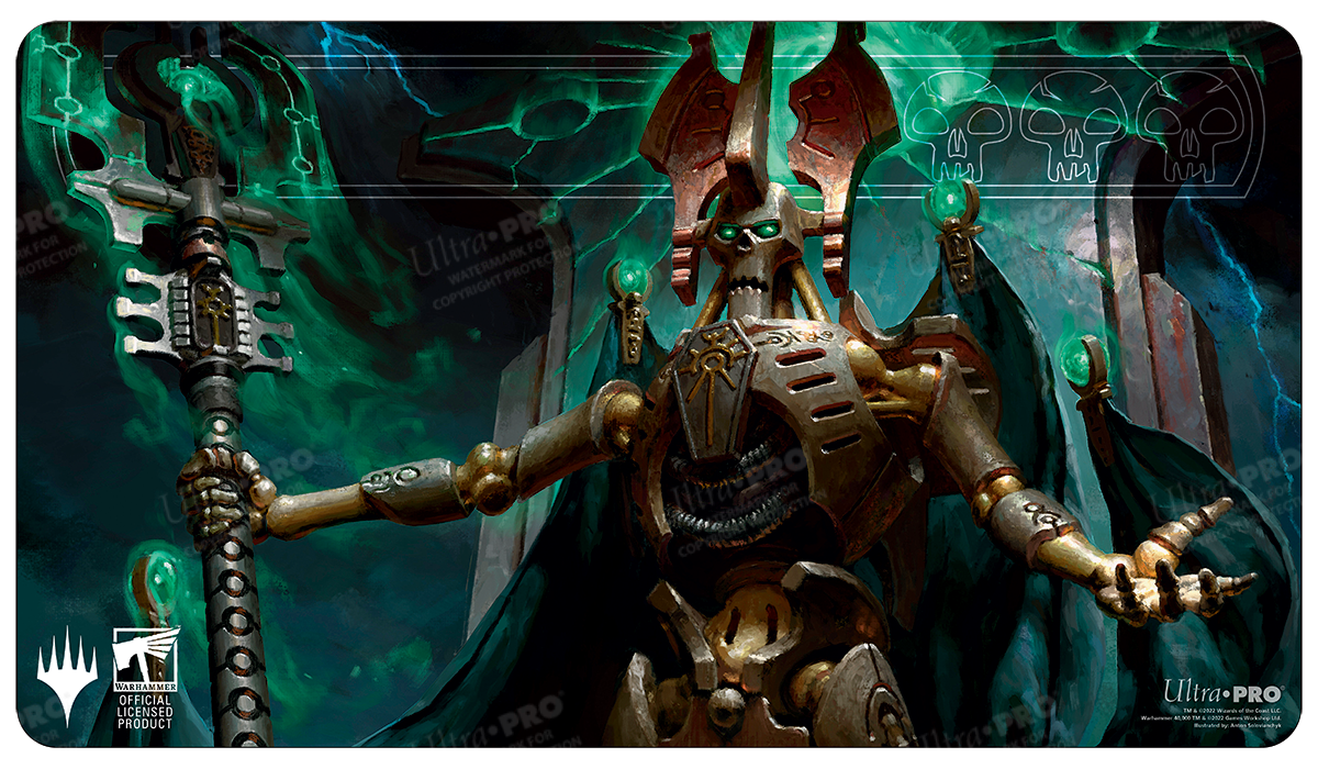 Warhammer 40K Commander Szarekh, the Silent King Standard Gaming Playmat for Magic: The Gathering Front | Ultra PRO International