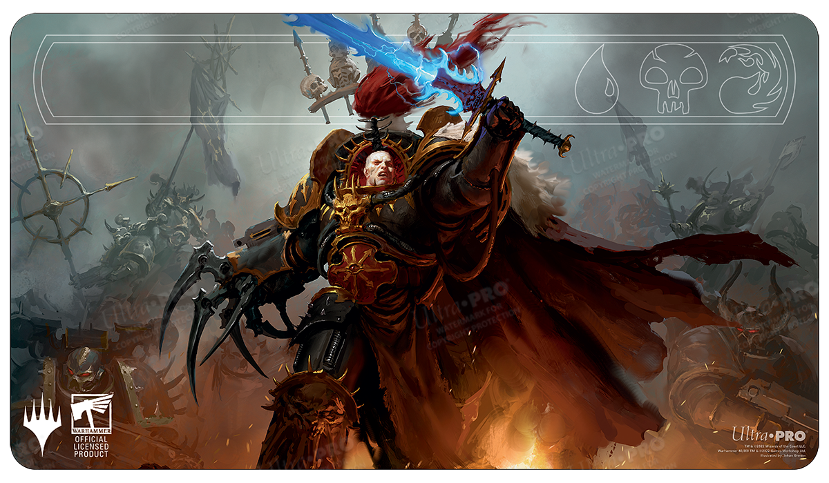 Warhammer 40K Commander Abaddon the Despoiler Standard Gaming Playmat for Magic: The Gathering Front | Ultra PRO International