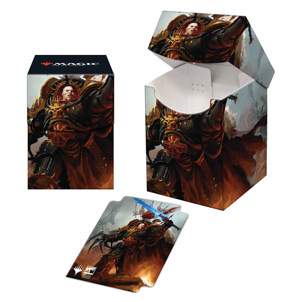 abaddon the despoiler mtg commander deck Warhammer 40K Commander Abaddon the Despoiler 100+ Deck Box for Magic: The  Gathering