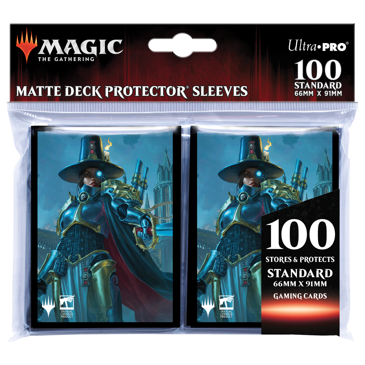 Warhammer 40K Commander Inquisitor Greyfax Standard Deck Protector Sleeves (100ct) for Magic: The Gathering | Ultra PRO International