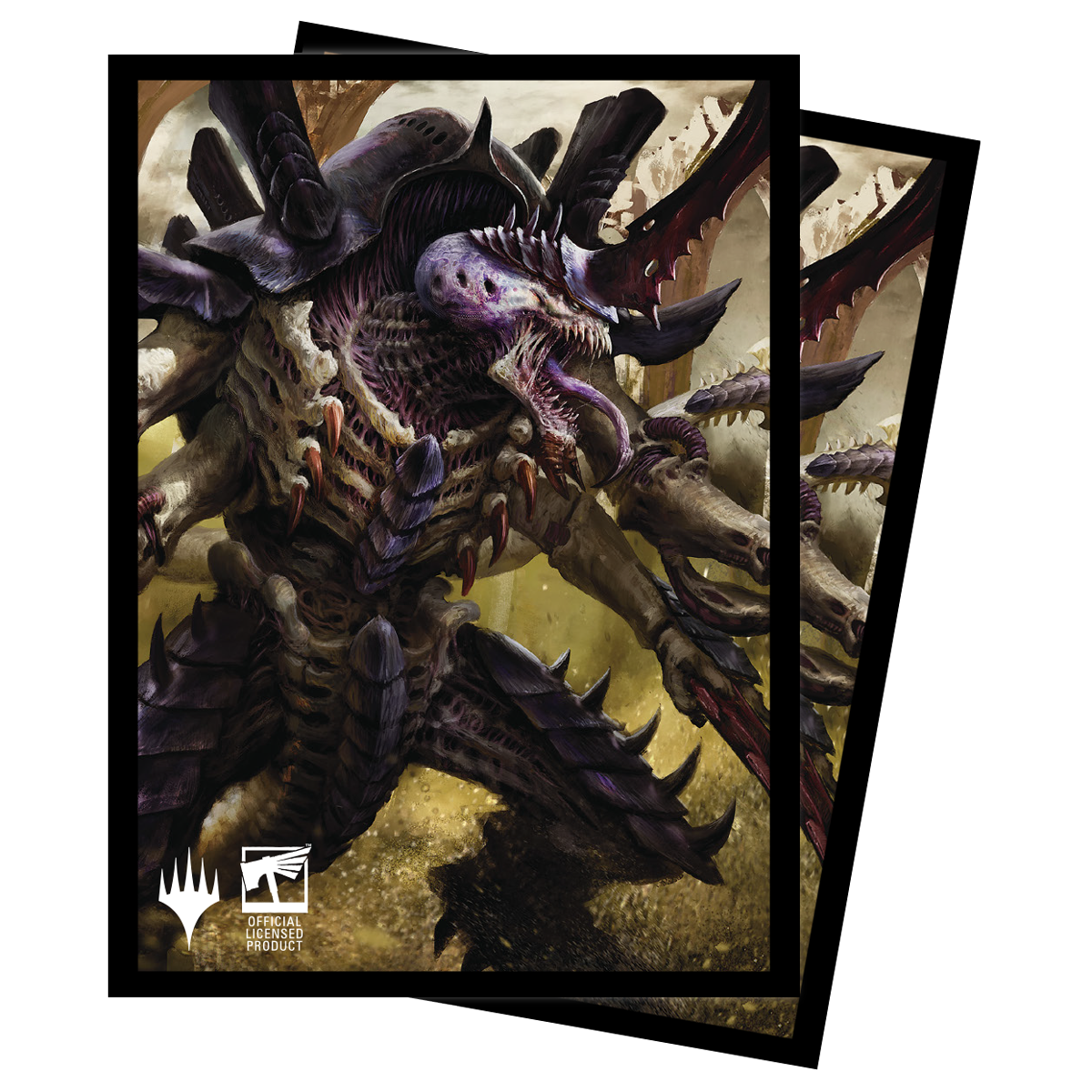 tyranid card sleeves Warhammer 40K Commander The Swarmlord Standard Deck Protector Sleeves  (100ct) for Magic: The Gathering