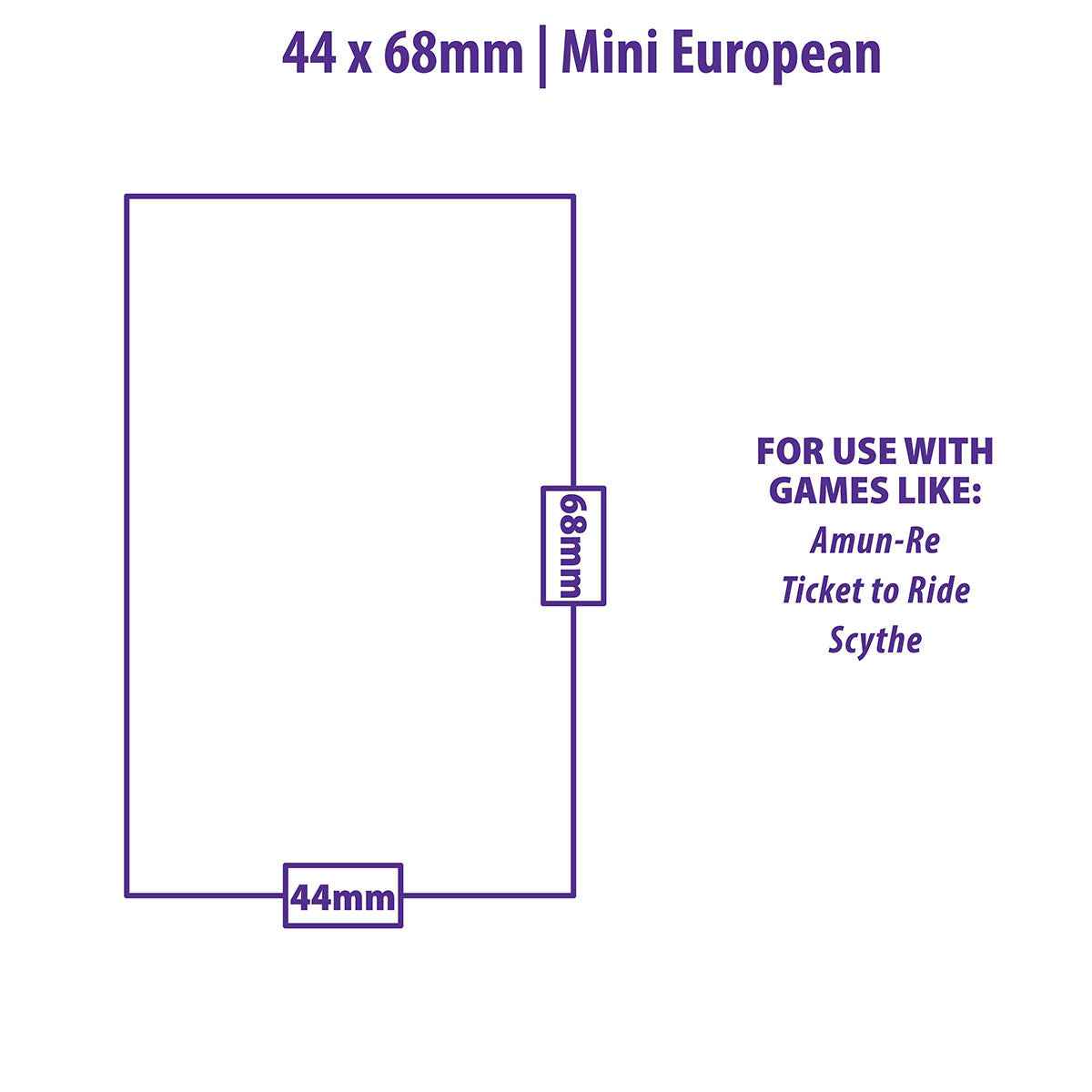 Mini European Lite Board Game Sleeves (100ct) for 44mm x 68mm Cards