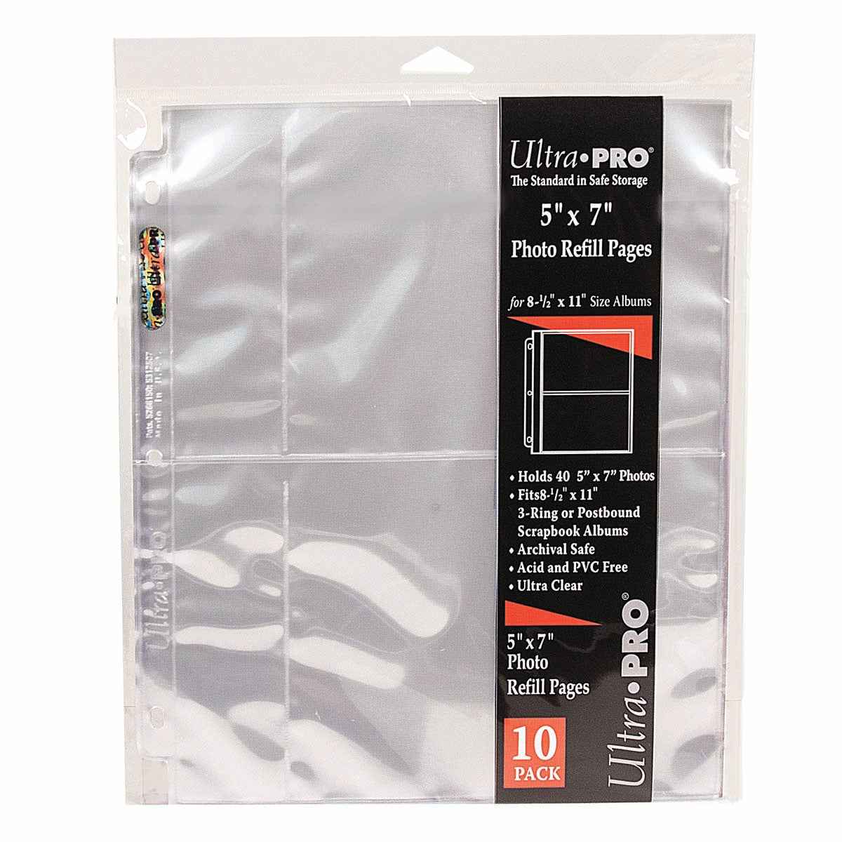 3-Hole Photo Pages (10ct) for 5" x 7" Prints