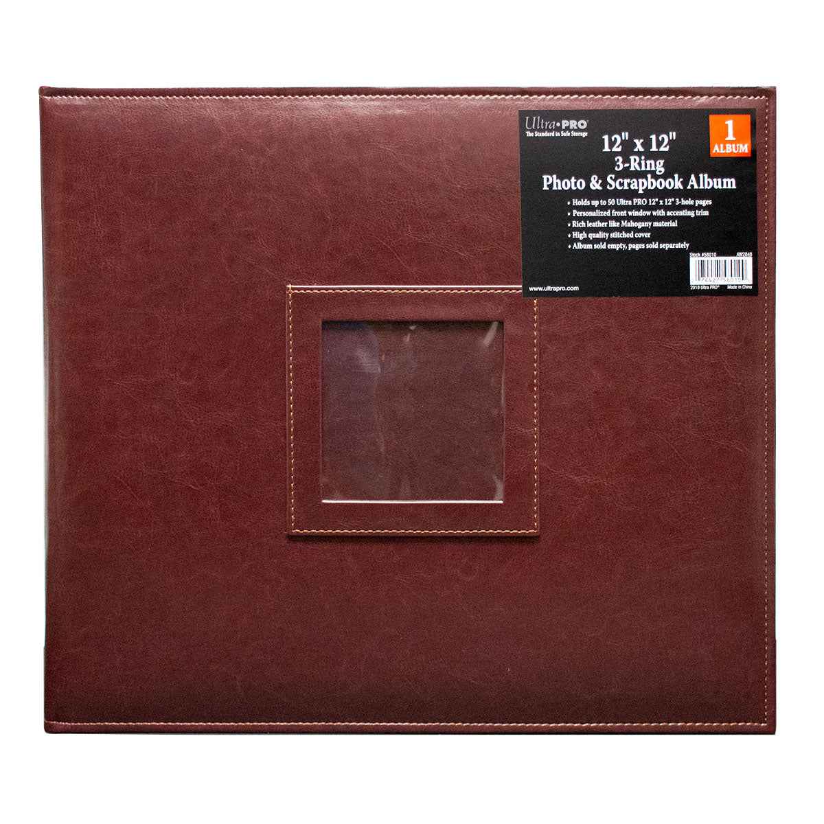 Mahogany 3-Ring Photo and Scrapbook Album for 12" x 12" Prints