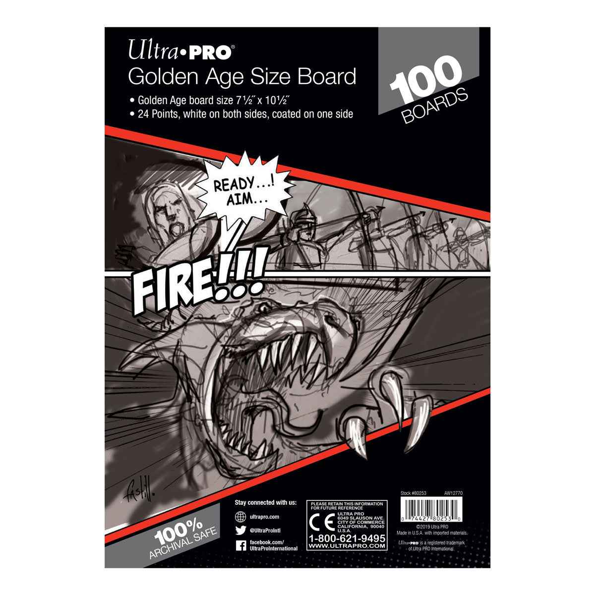 Golden Age Size Comic Boards (100ct)