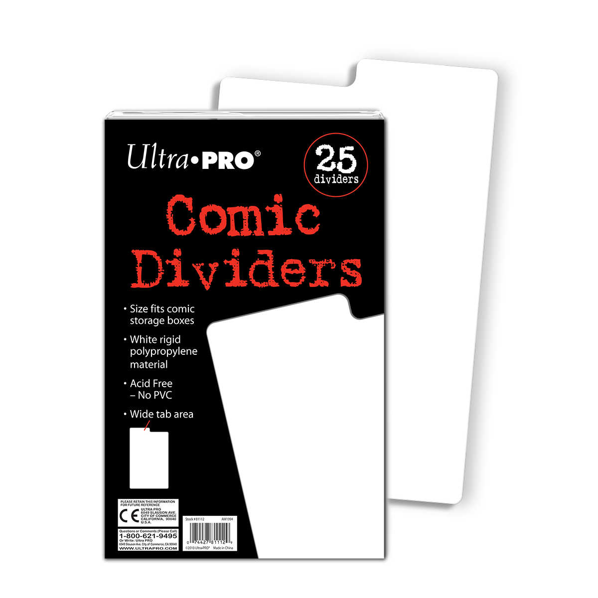 ultra pro card sleeves dividers Ultra Pro Comic Dividers (25)