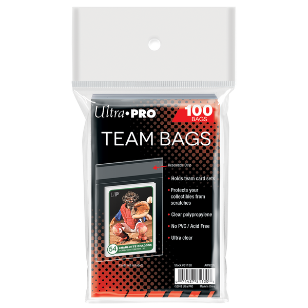 Team Bags Resealable Sleeves (100ct)