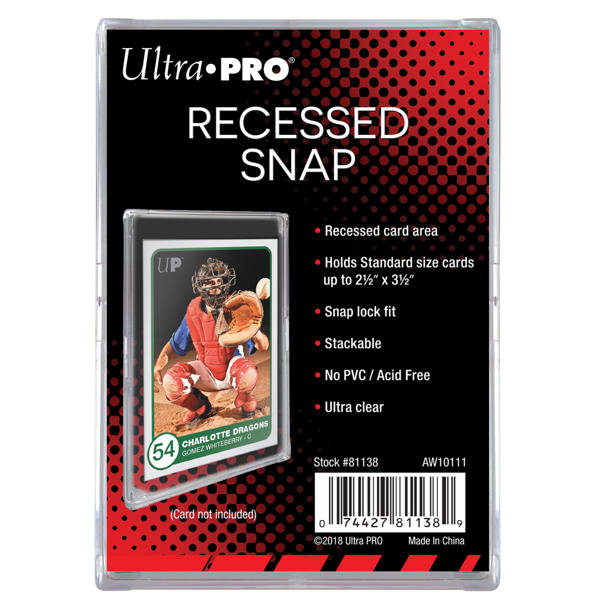 Recessed Snap Card Holder | Ultra PRO International