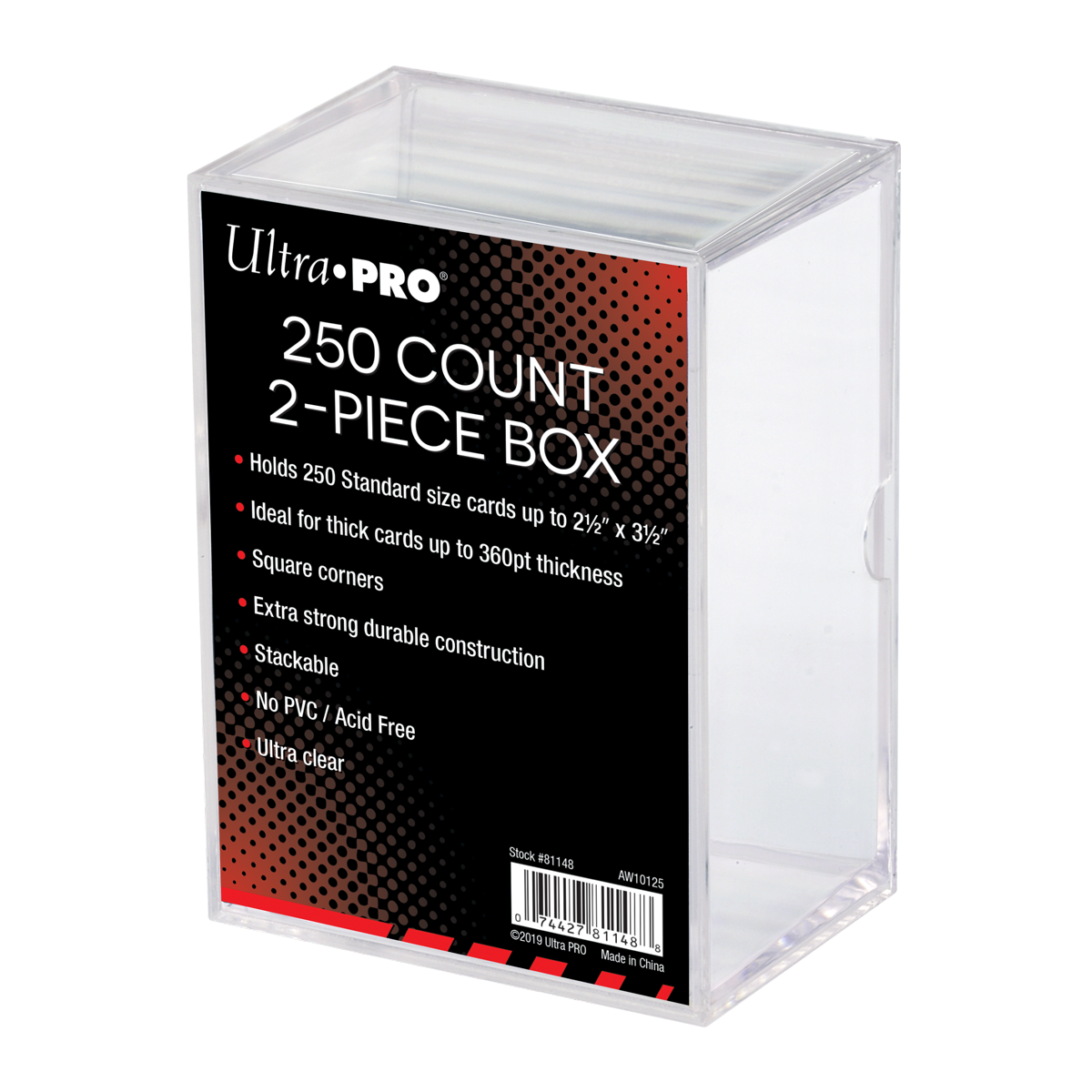 2-Piece Clear 250 Card Storage Box