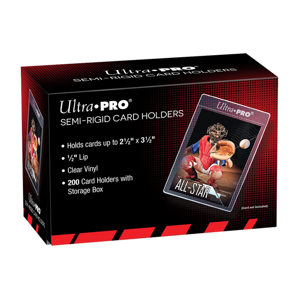 1/2" Lip Semi-Rigid Card Holders (200ct) for Standard Size Cards | Ultra PRO International 1/2" Lip Semi-Rigid Card Holders (200ct) for Standard Size Cards | Ultra PRO International
