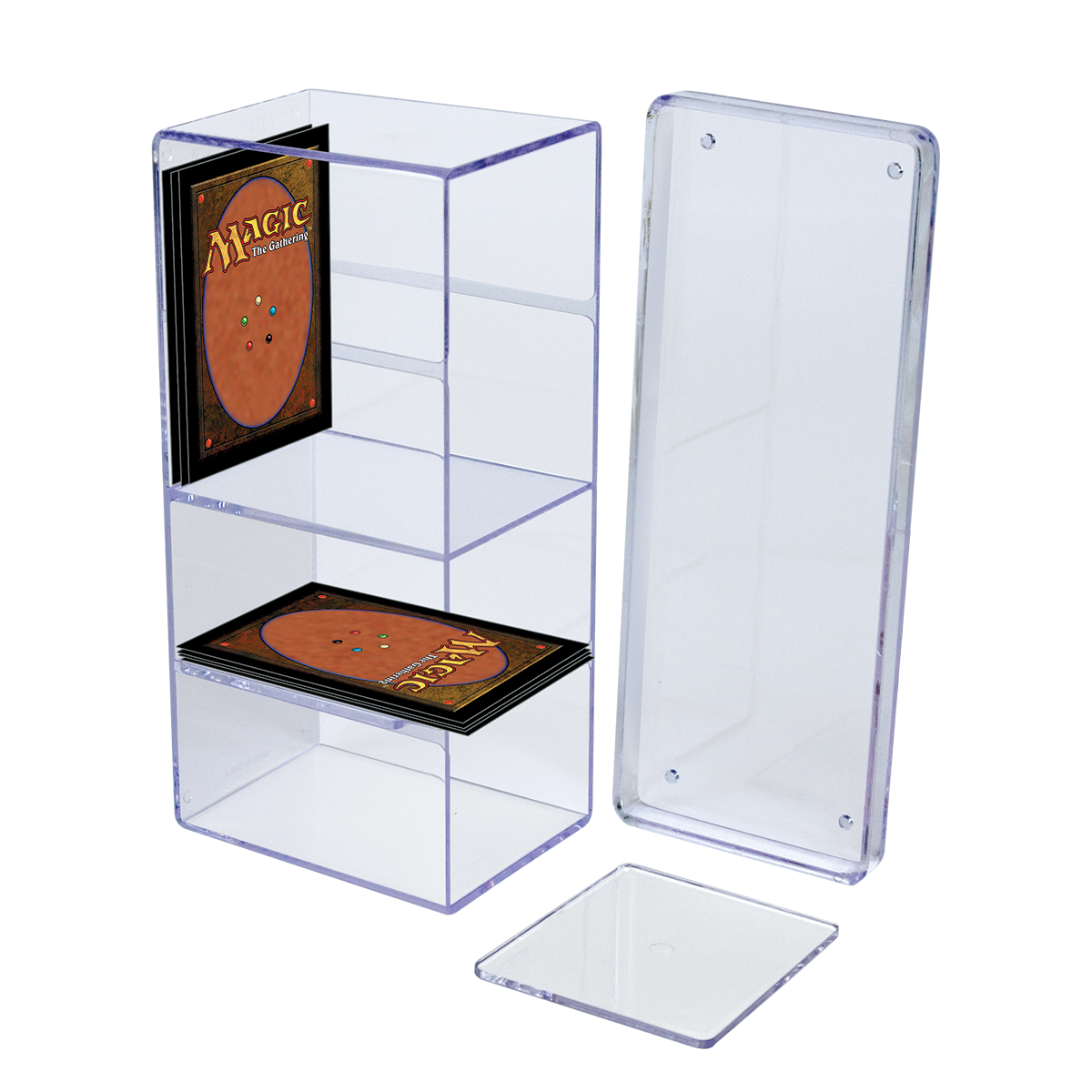 4-Compartment Clear Card Box