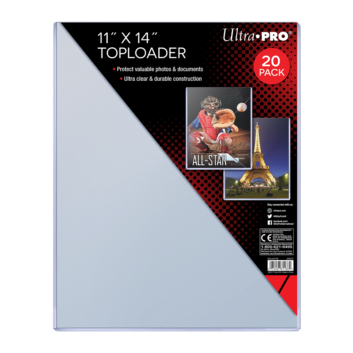 11" x 14" Toploaders (20ct) | Ultra PRO International