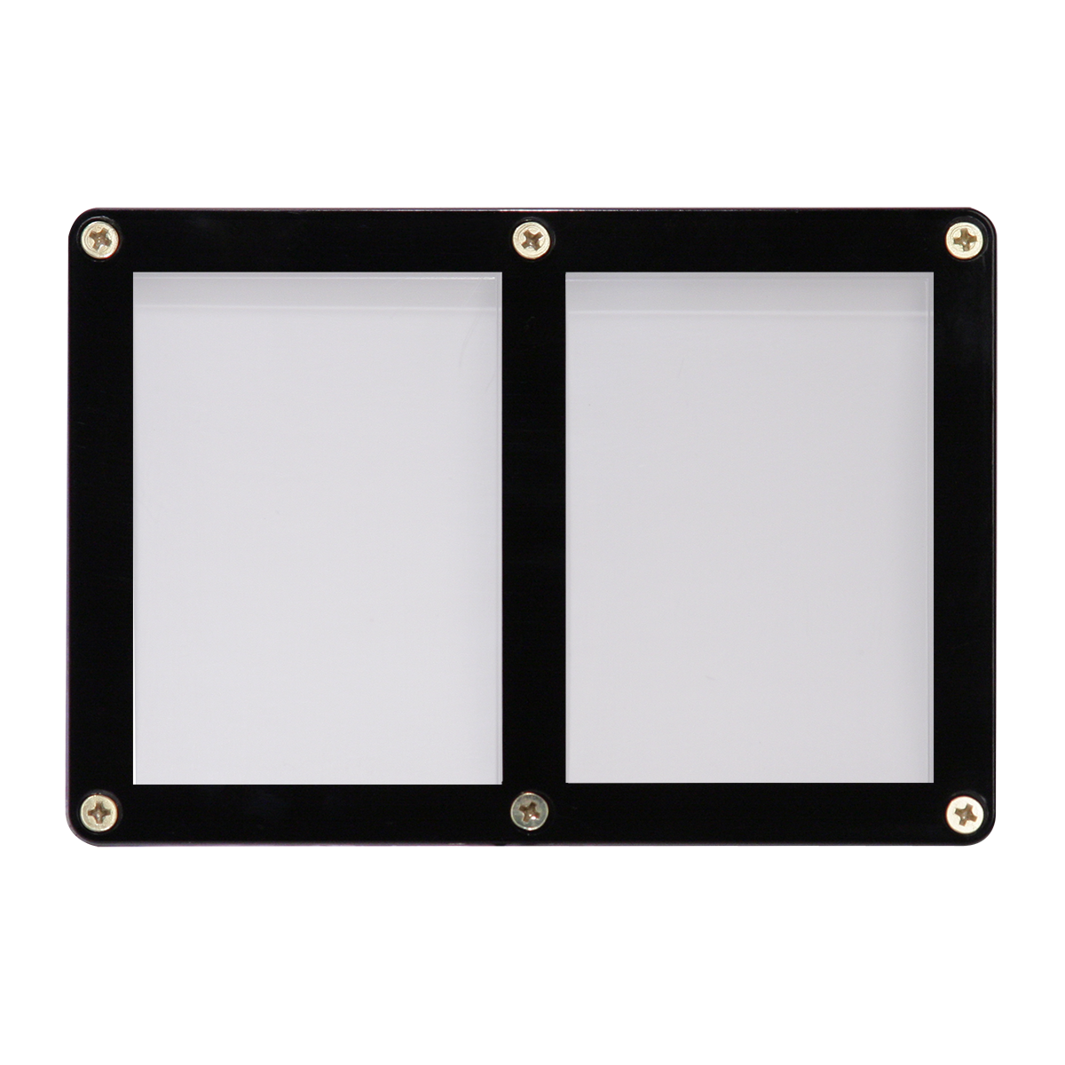 2-Card Black Frame Screwdown Holder