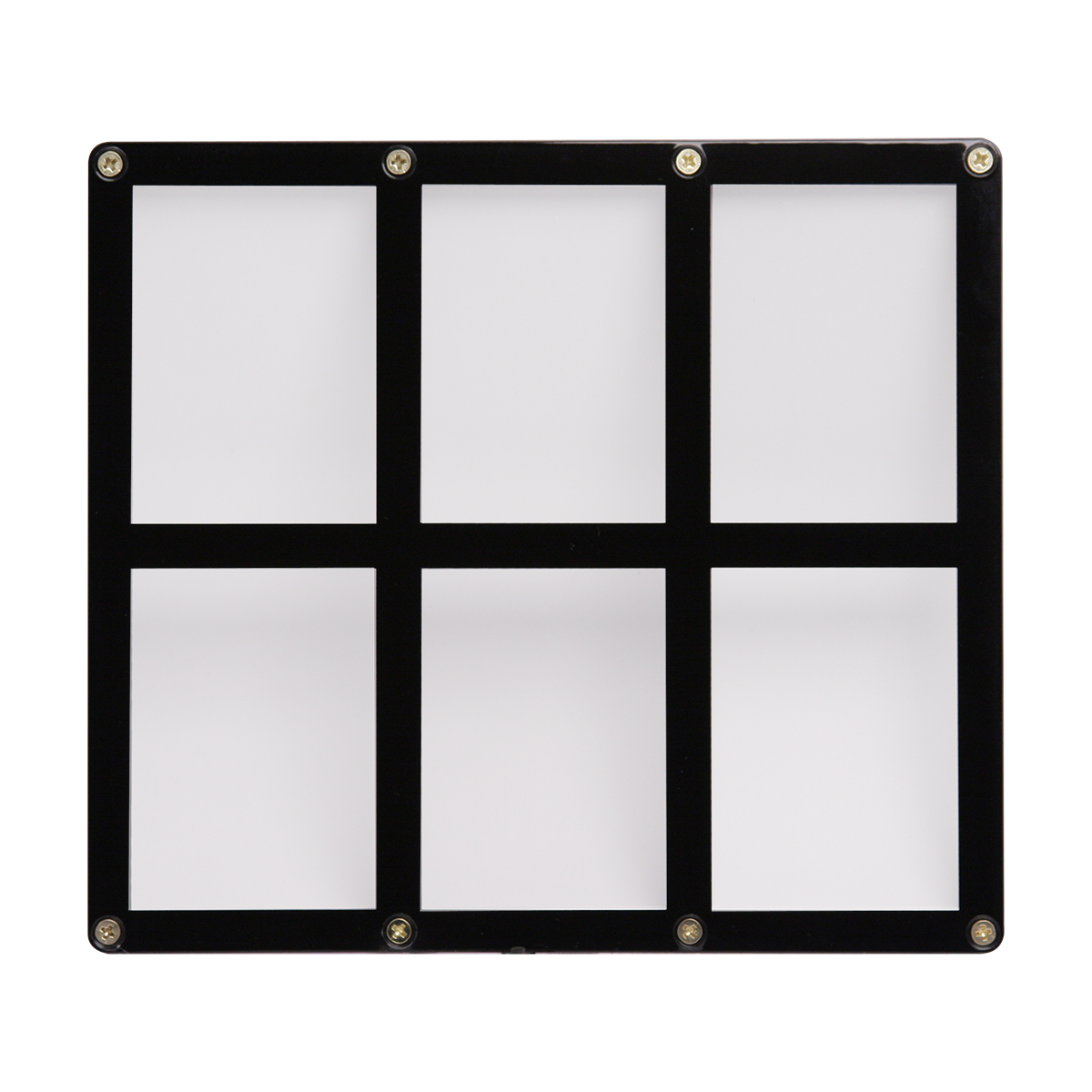 6-Card Black Frame Screwdown Holder