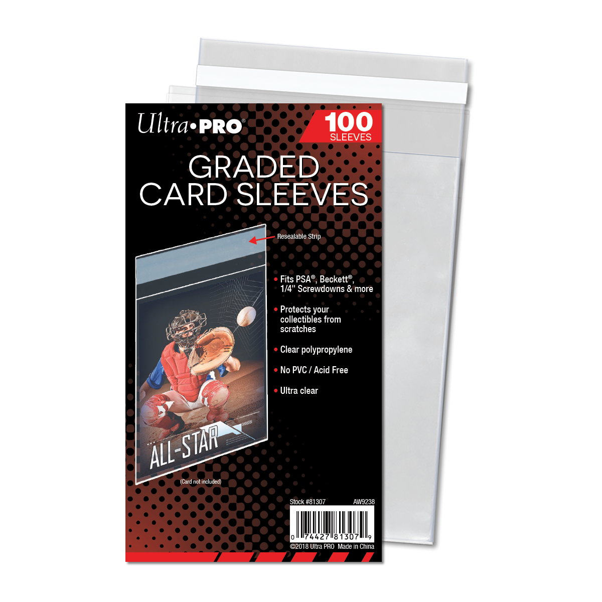 Graded Card Resealable Sleeves (100ct)