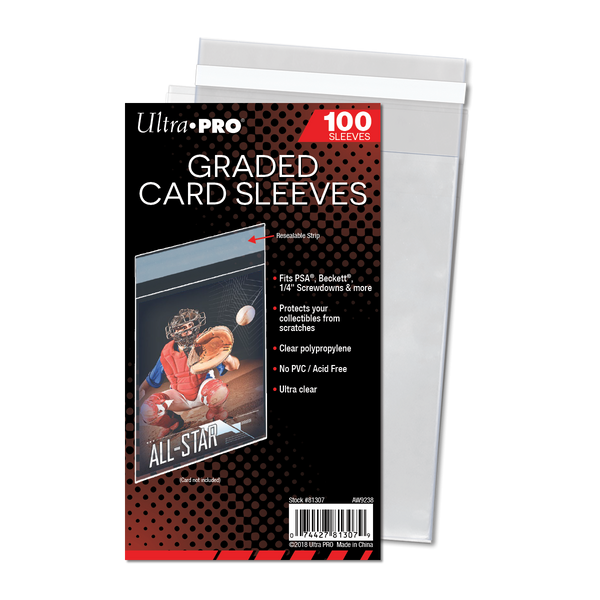 Graded Card Resealable Sleeves (100ct) | Ultra PRO International Graded Card Resealable Sleeves (100ct) | Ultra PRO International