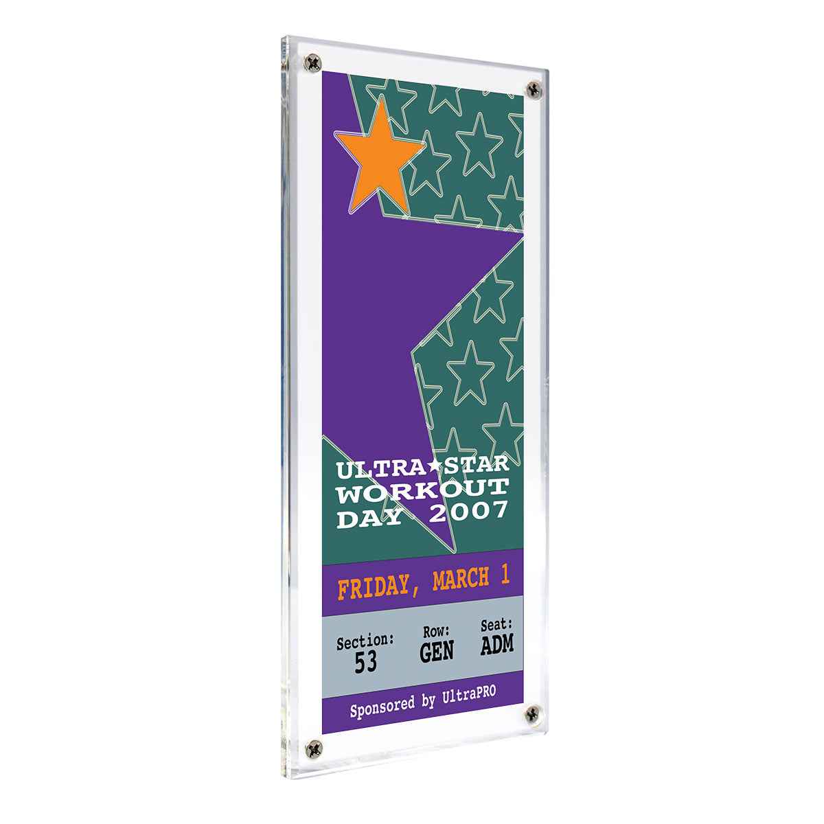 Lucite Ticket Holder for 2-1/2" X 7" Ticket Stubs