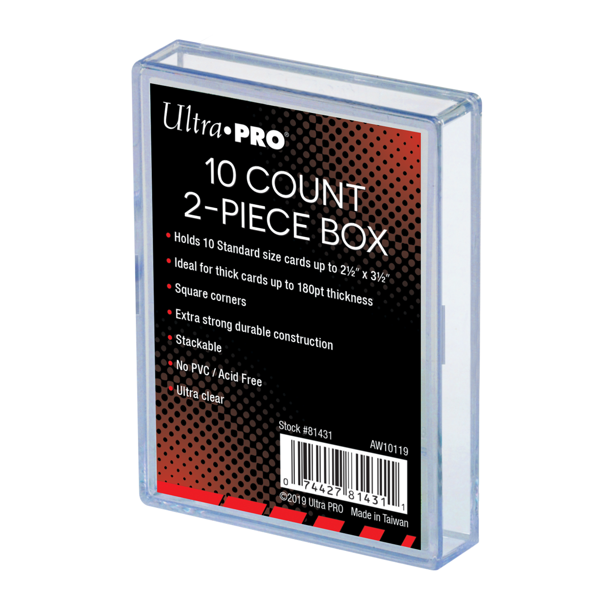 2-Piece Clear 10 Card Storage Box
