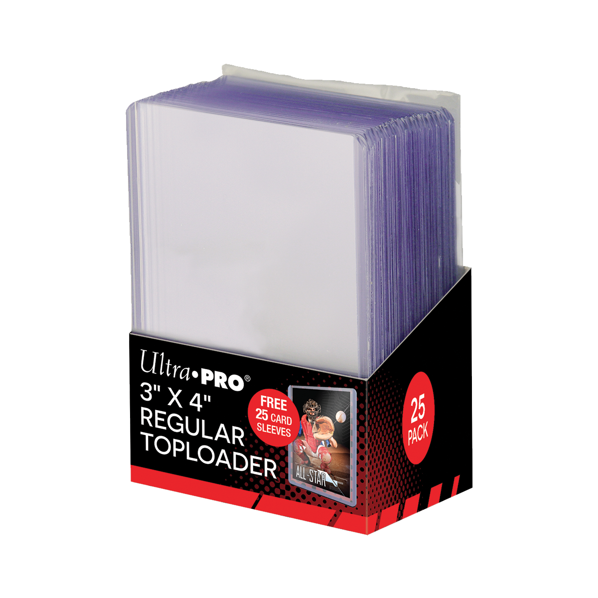 Ultra Pro 3" x 4" Regular Toploaders with Sleeves (25) Ultra Pro 3" x 4" Regular Toploaders with Sleeves (25)