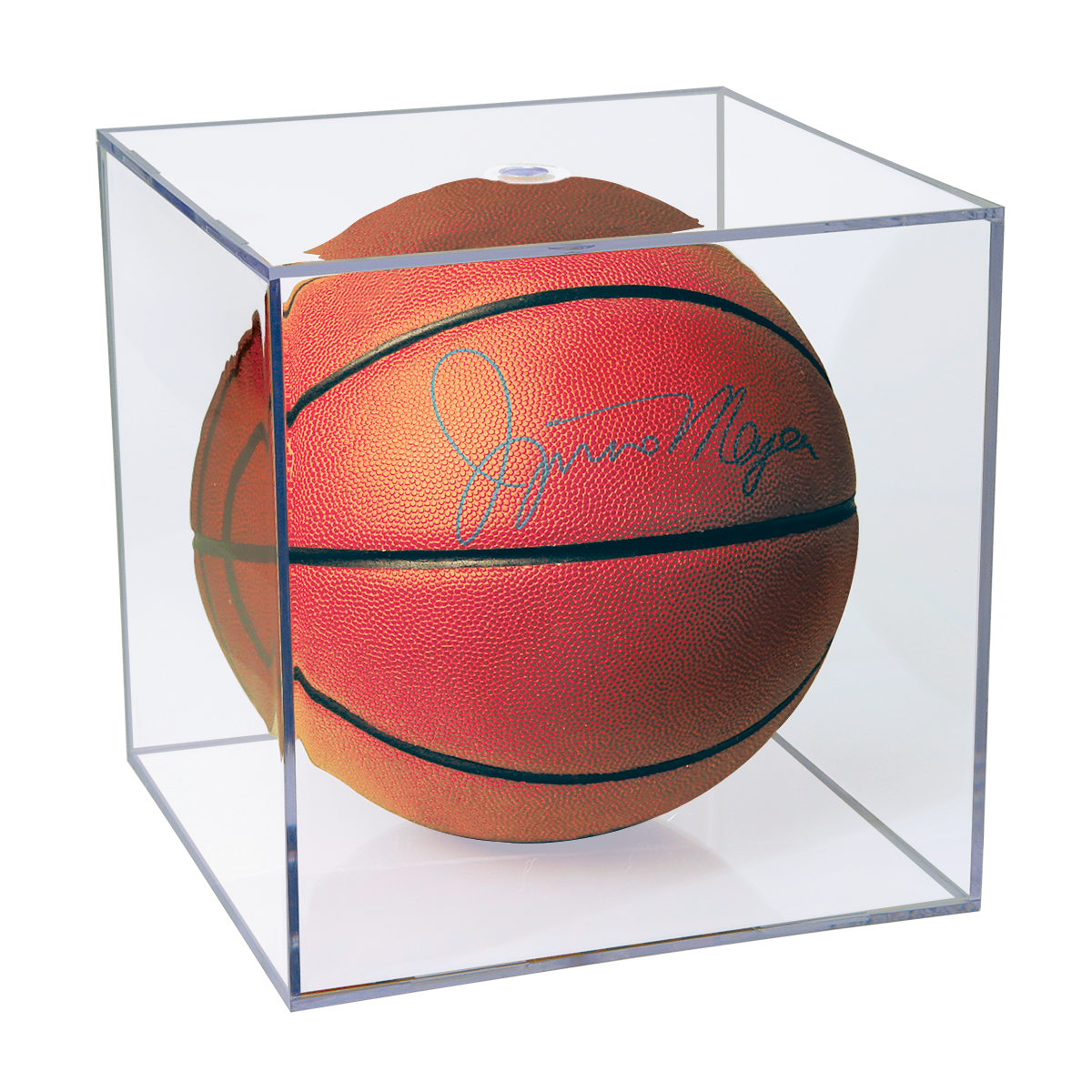 Basketball Clear Square Display Case with UV Block