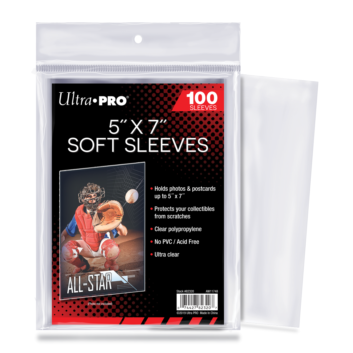 Ultra Pro 5 x 7 in. Protective Sleeve 100 Sleeves