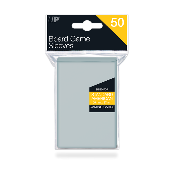 Standard American Board Game Sleeves (50ct) for 56mm x 87mm Cards | Ultra PRO International Standard American Board Game Sleeves (50ct) for 56mm x 87mm Cards | Ultra PRO International