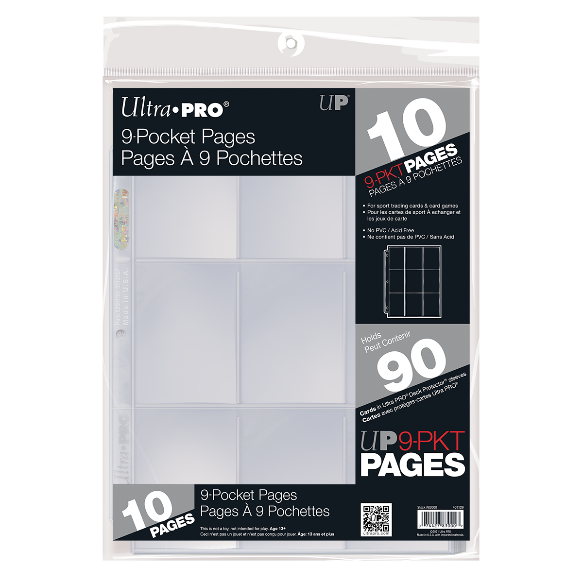 Ultra-PRO 9 Pocket Pages Pack of 10 Ultra-PRO 9 Pocket Pages Pack of 10