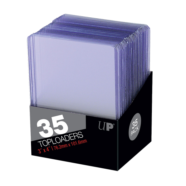 3" x 4" Clear Regular Toploaders (35ct) for Standard Size Cards | Ultra PRO International 3" x 4" Clear Regular Toploaders (35ct) for Standard Size Cards | Ultra PRO International