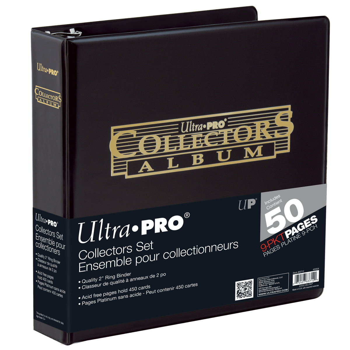 2" Black and Gold Foil Collectors Album with 9-Pocket Platinum Pages (50ct) for Trading Cards | Ultra PRO International