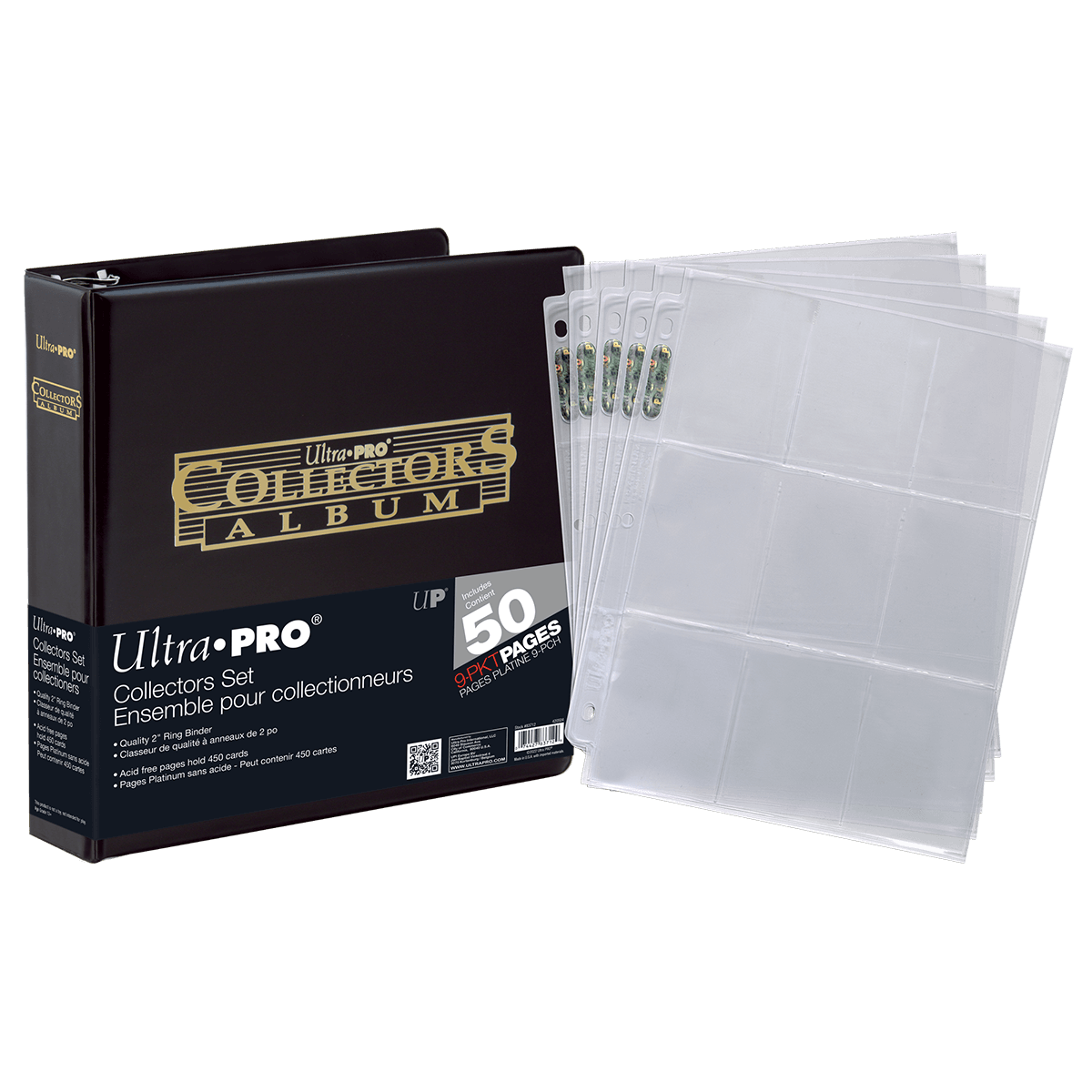 2" Black and Gold Foil Collectors Album with 9-Pocket Platinum Pages (50ct) for Trading Cards | Ultra PRO International