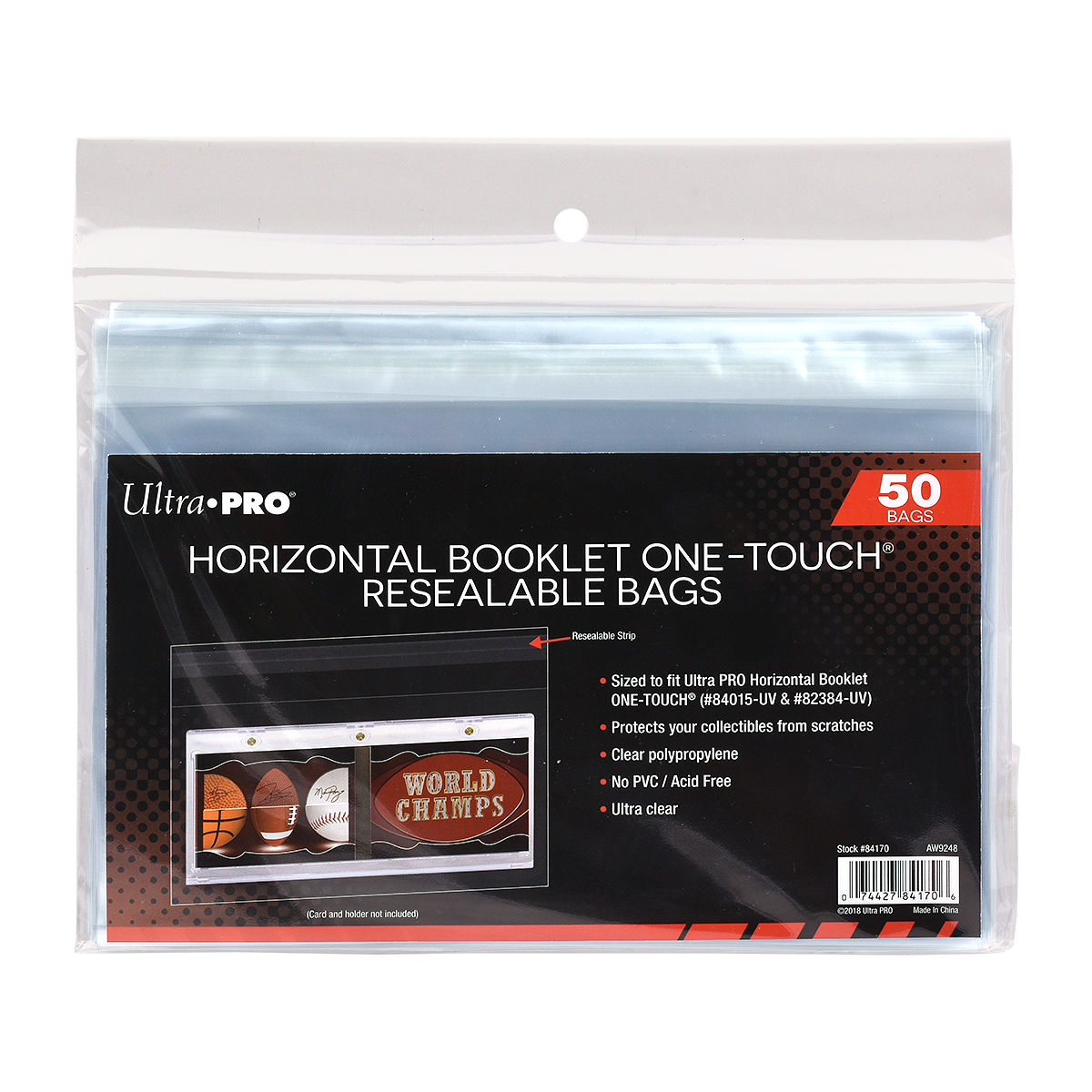 Horizontal Booklet ONE-TOUCH Resealable Bags (50ct) | Ultra PRO Horizontal Booklet ONE-TOUCH Resealable Bags (50ct) | Ultra PRO