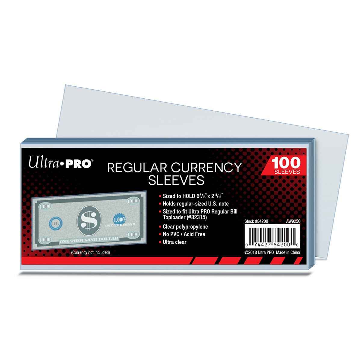 Regular Currency Sleeves (100ct)