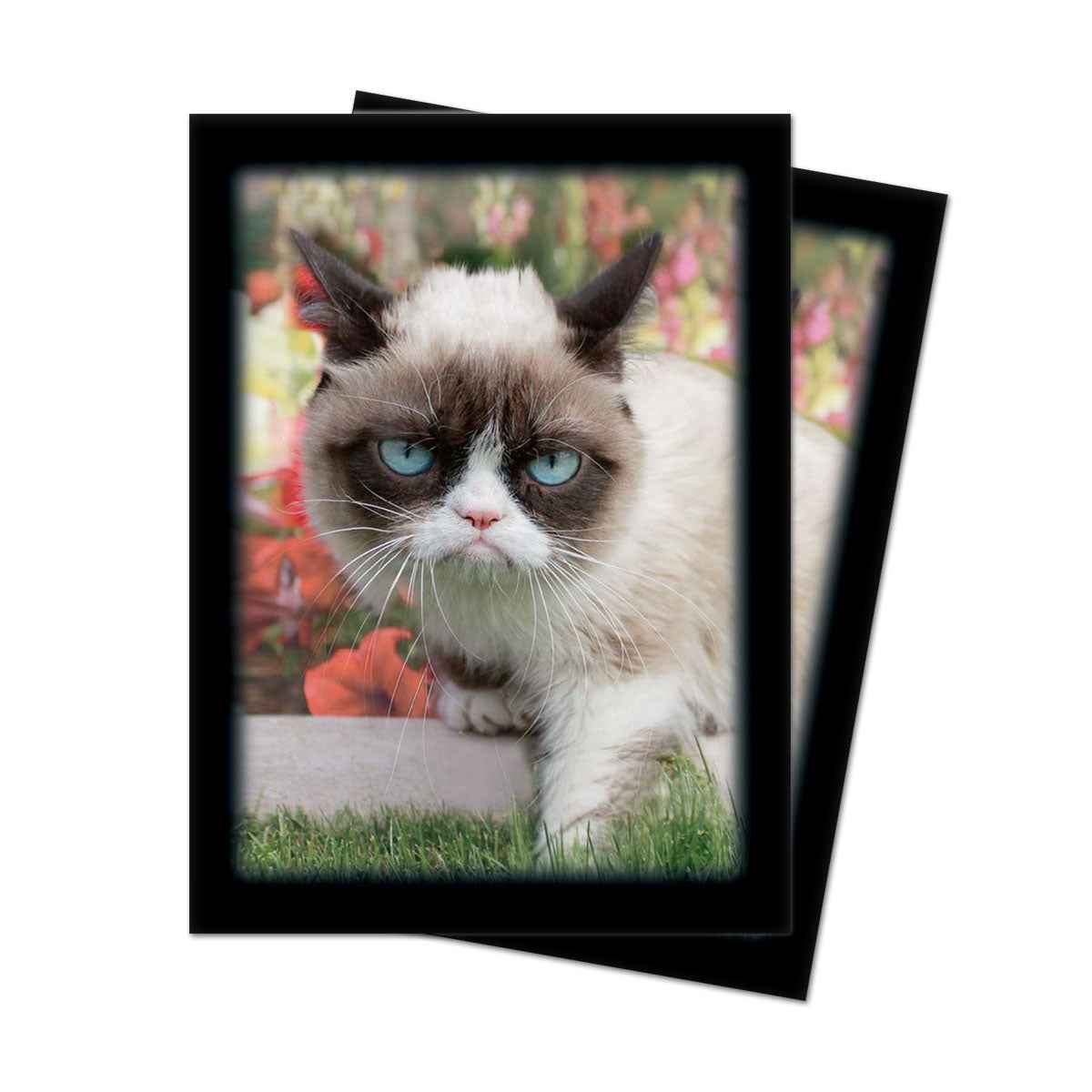 Grumpy Cat Flowers Standard Deck Protector Sleeves (50ct) | Ultra PRO International Grumpy Cat Flowers Standard Deck Protector Sleeves (50ct) | Ultra PRO International