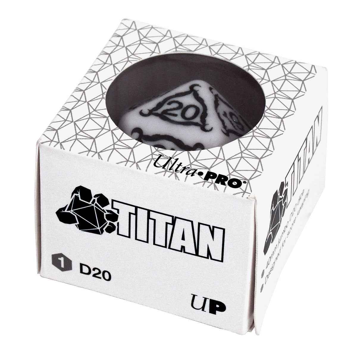 Titan Jumbo Ivory D20 RPG Dice