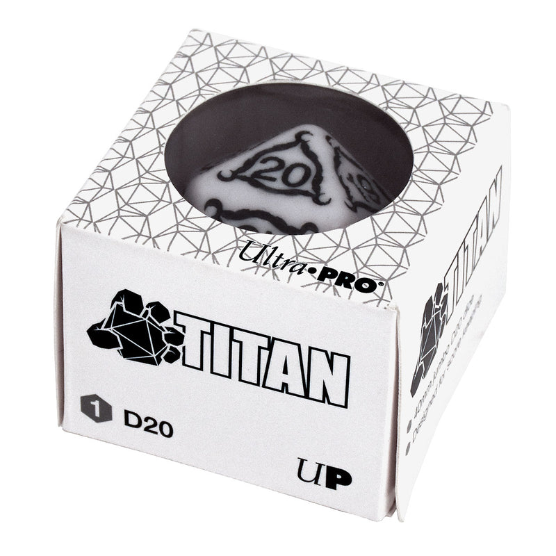 Titan Jumbo Ivory D20 RPG Dice | Ultra PRO International