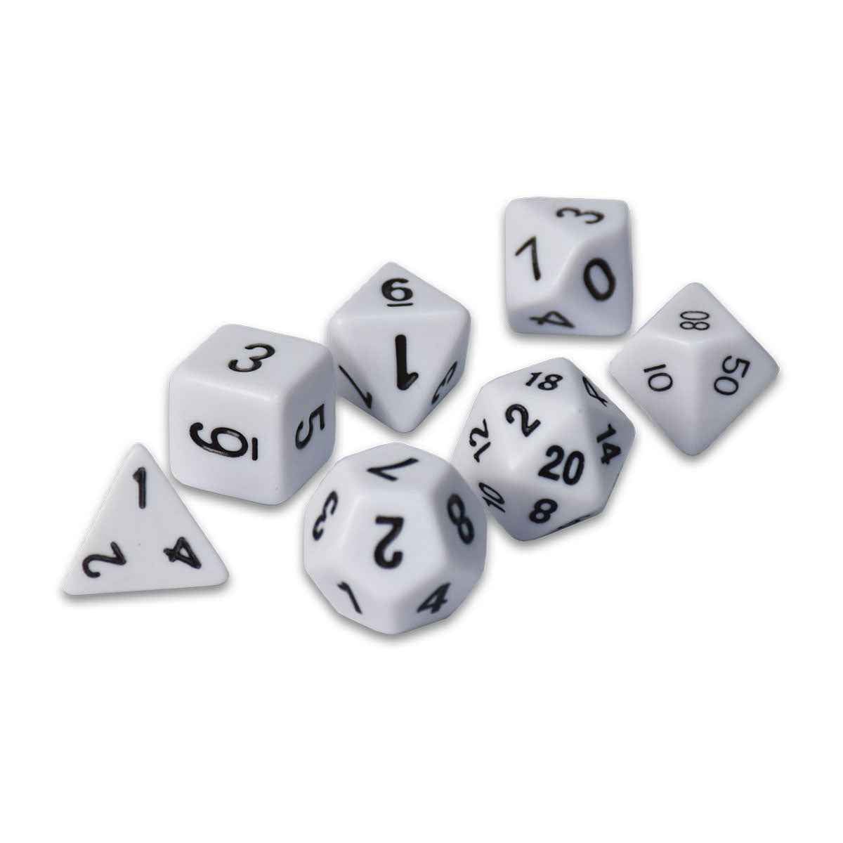 White RPG Dice Set (7ct)
