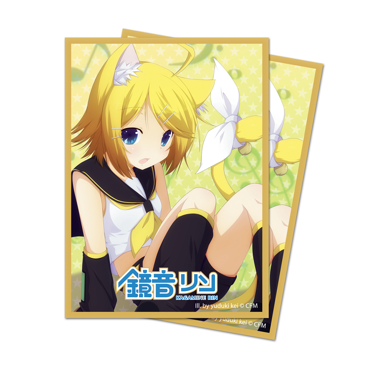 Nekomimi Kagamine Rin Standard Deck Protector Sleeves (50ct) for Hatsune Miku | Ultra PRO International