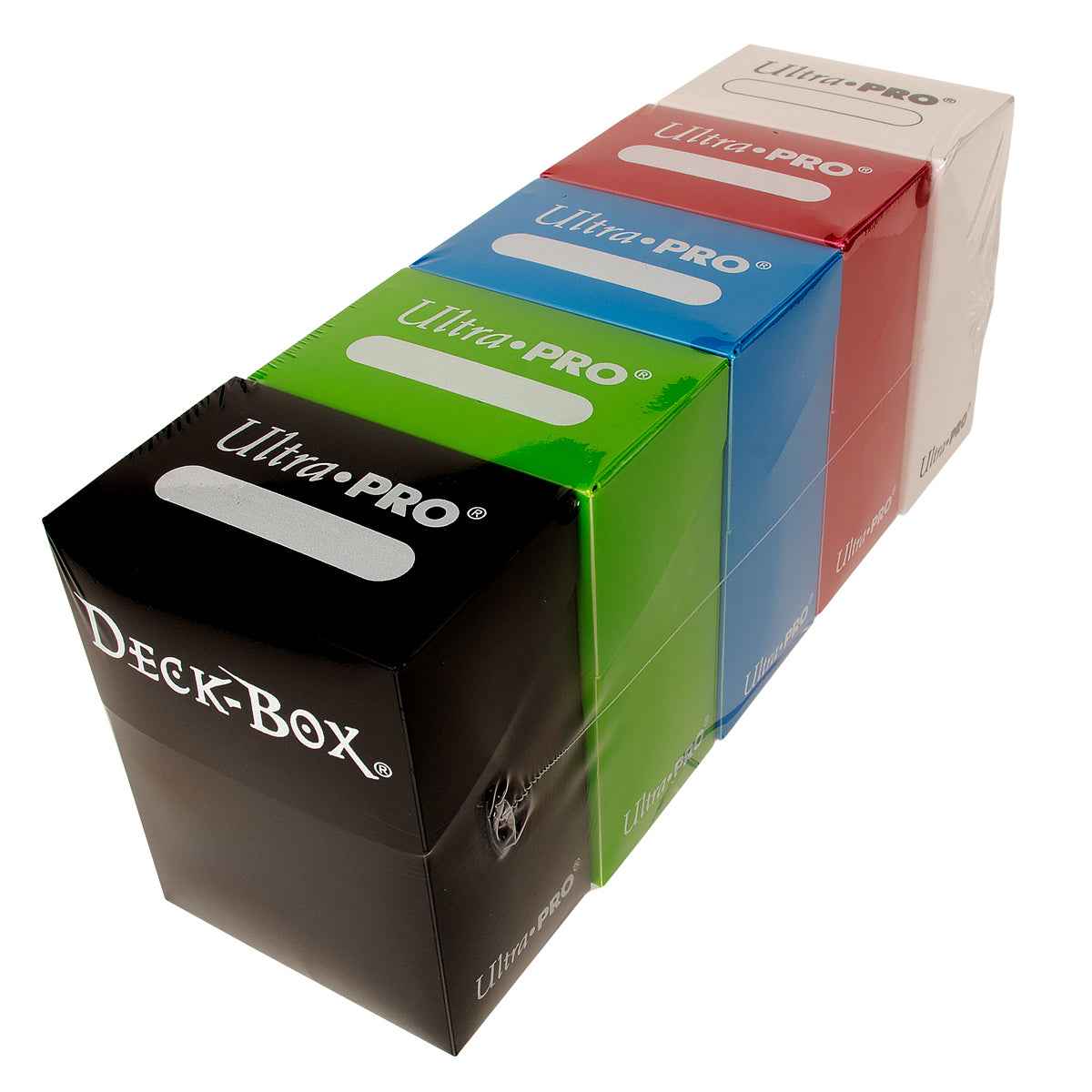 Ultra PRO 5 Color Deck Box Bundle (Red, Blue, Green, Black, White) | Ultra PRO International Ultra PRO 5 Color Deck Box Bundle (Red, Blue, Green, Black, White) | Ultra PRO International