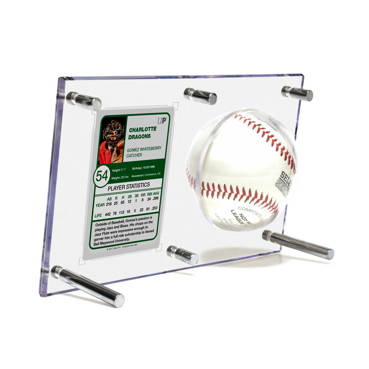 Baseball & Card (35PT) Clear Flip Display Case