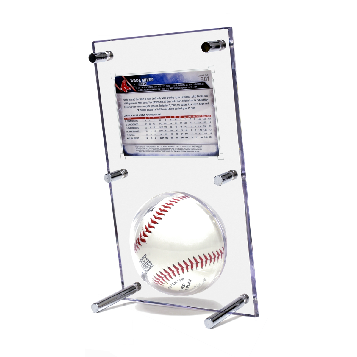 Baseball & Card (35PT) Clear Flip Display Case
