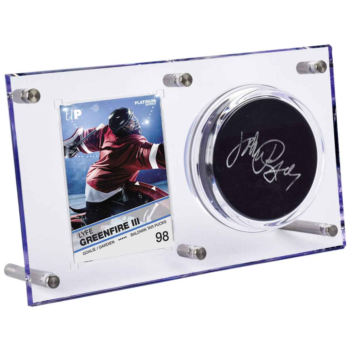 Hockey Puck & Card (120PT) Clear Flip Display Case | Ultra PRO International Hockey Puck & Card (120PT) Clear Flip Display Case | Ultra PRO International