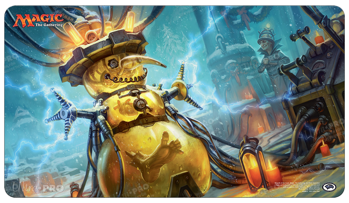 Happy Holidays Some Disassembly Required Gaming Playmat for Magic: The Gathering