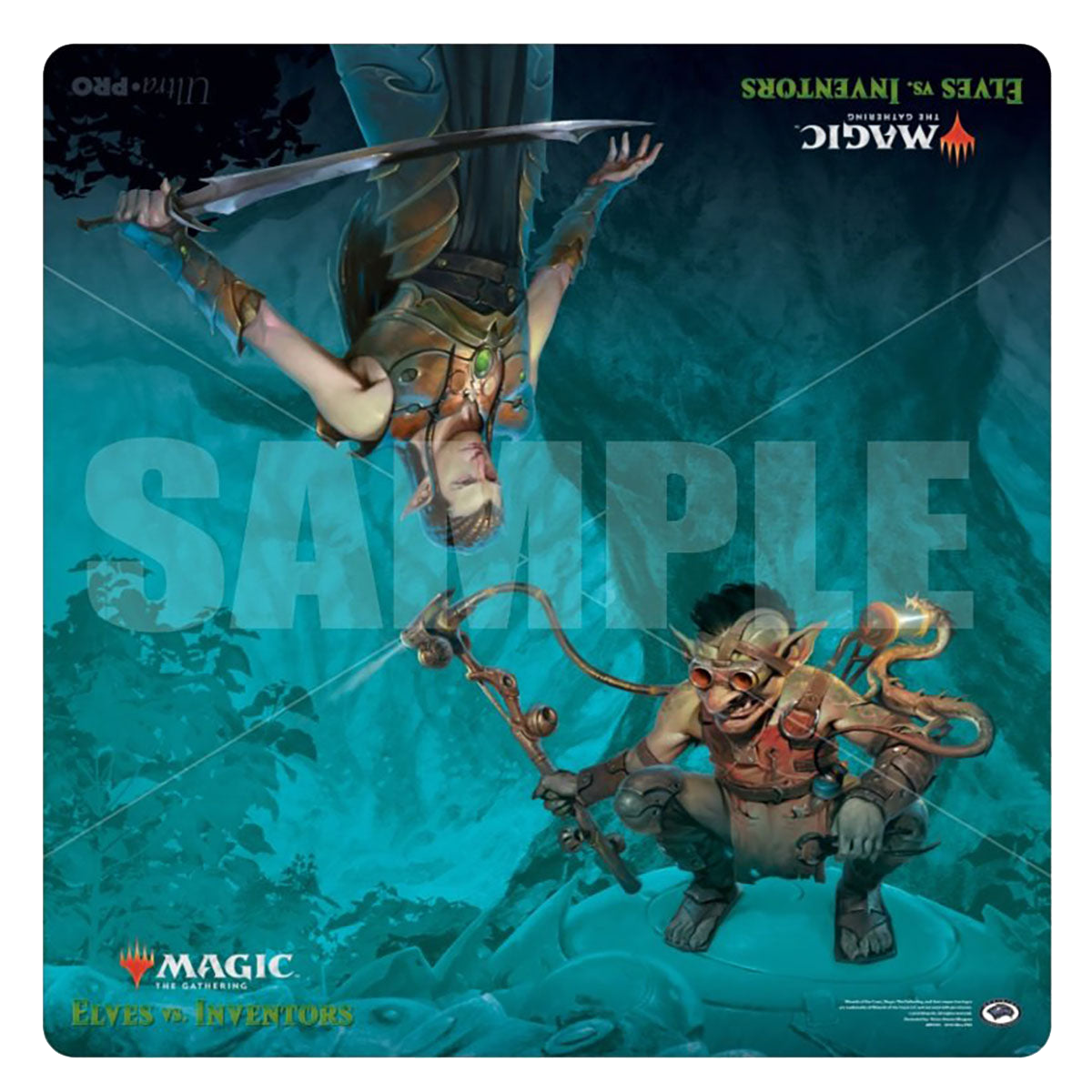 Elves vs. Inventors 24" x 24" Gaming Playmat for Magic: The Gathering
