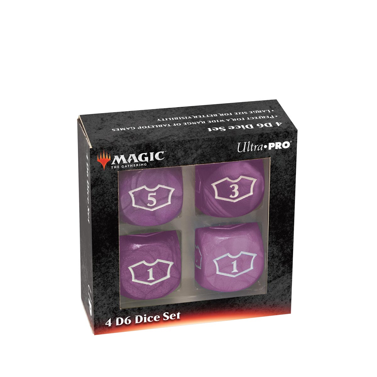 Deluxe Mana D6 Loyalty Dice Set (4ct) for Magic: The Gathering | Ultra PRO International
